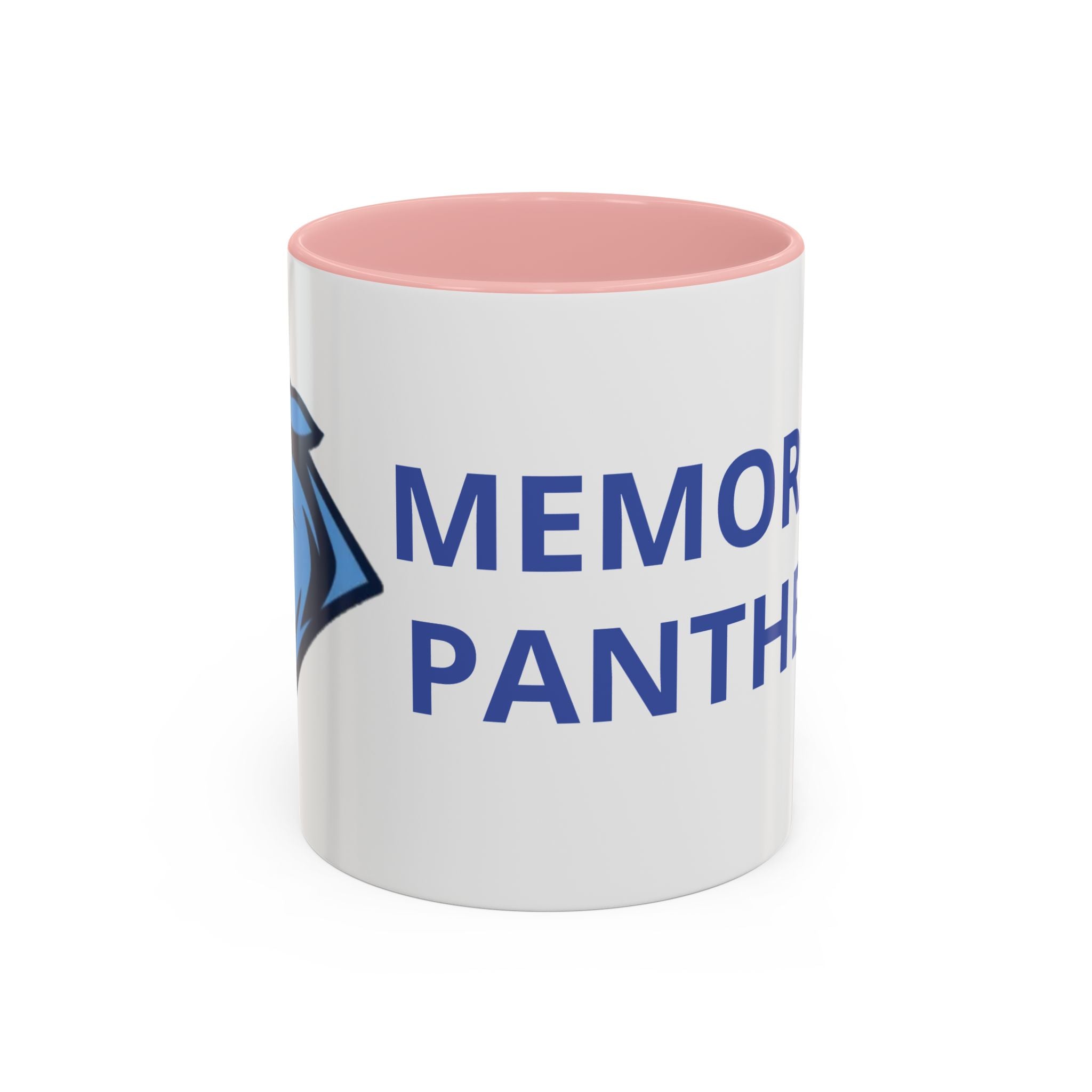 Memorial Panther Coffee Mug — Black Interior & Handle, Minimalist Animal Design (11/15 oz)