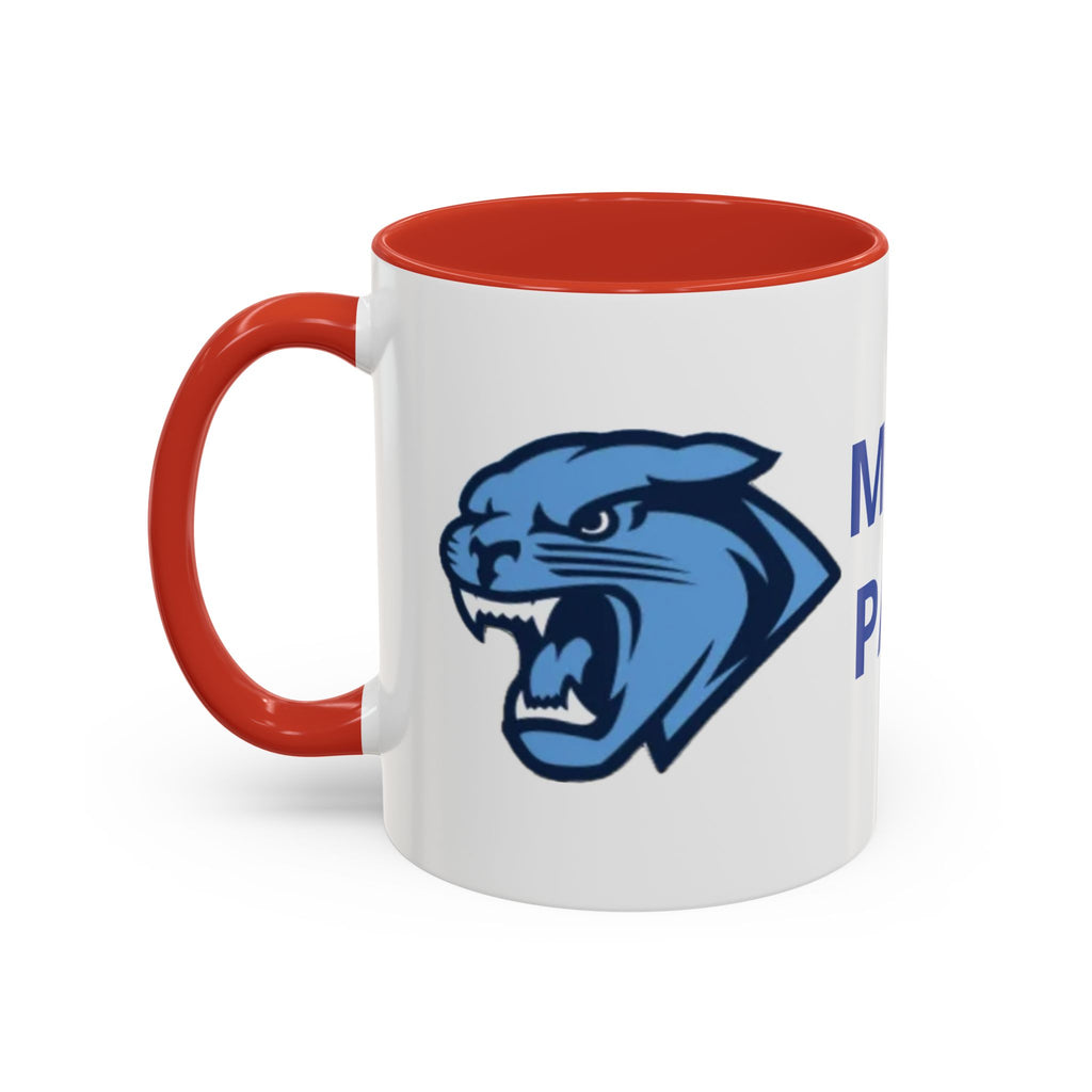 Memorial Panther Coffee Mug — Black Interior & Handle, Minimalist Animal Design (11/15 oz)