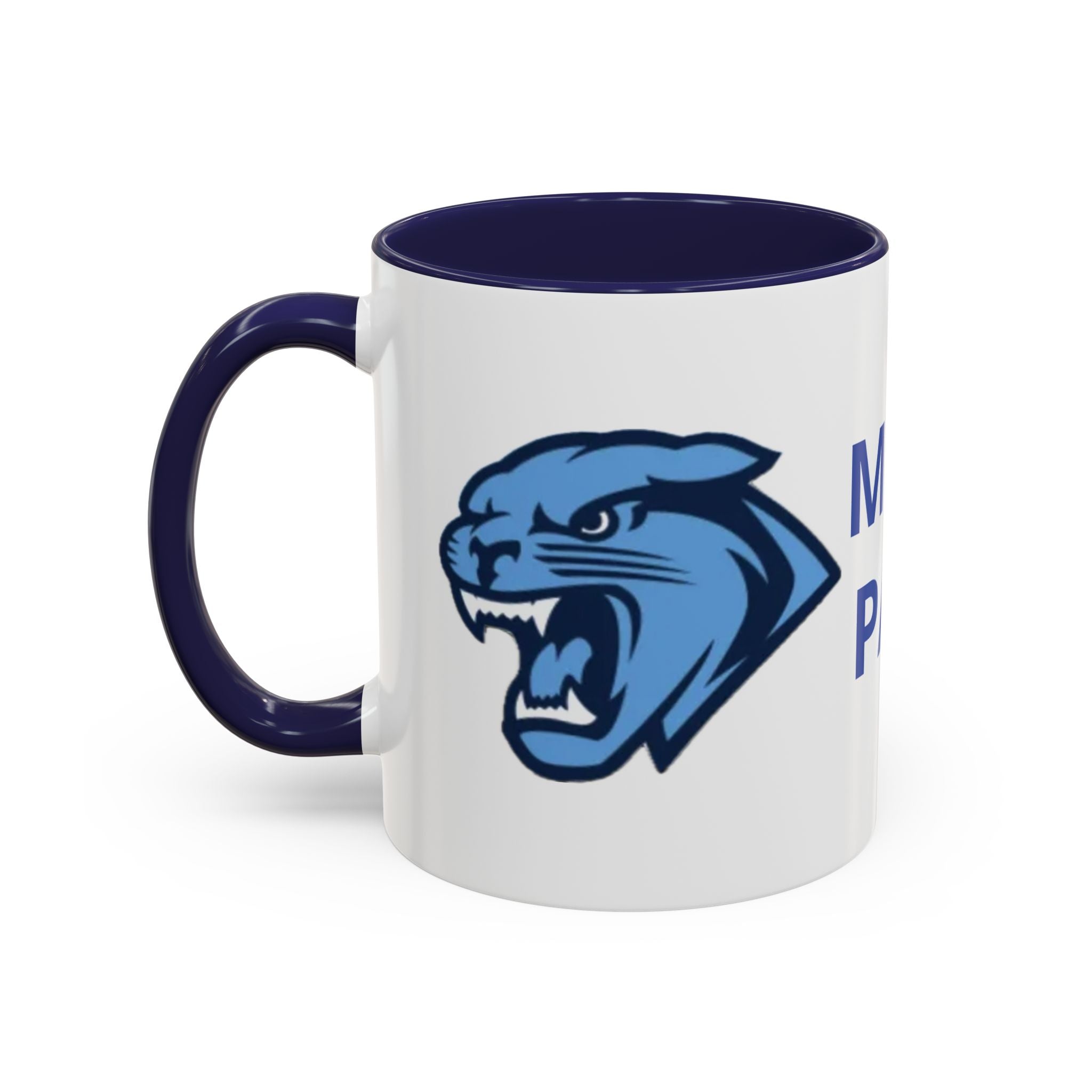 Memorial Panther Coffee Mug — Black Interior & Handle, Minimalist Animal Design (11/15 oz)