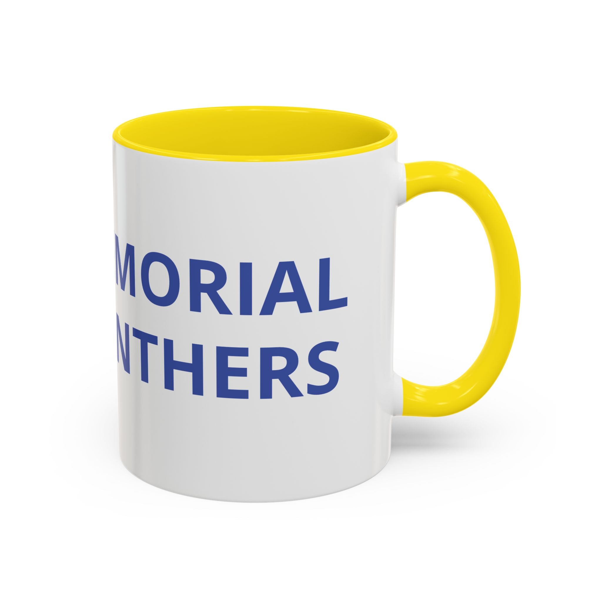 Memorial Panther Coffee Mug — Black Interior & Handle, Minimalist Animal Design (11/15 oz)