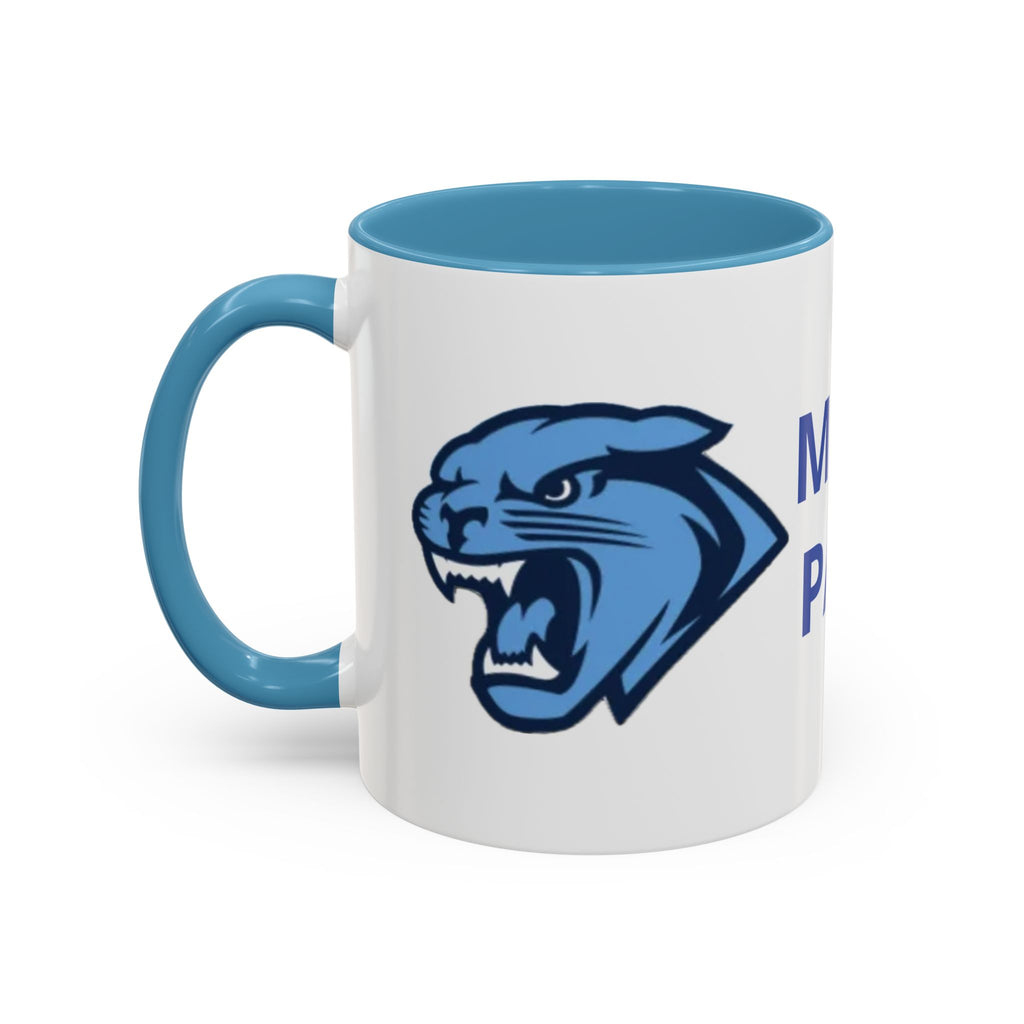 Memorial Panther Coffee Mug — Black Interior & Handle, Minimalist Animal Design (11/15 oz)