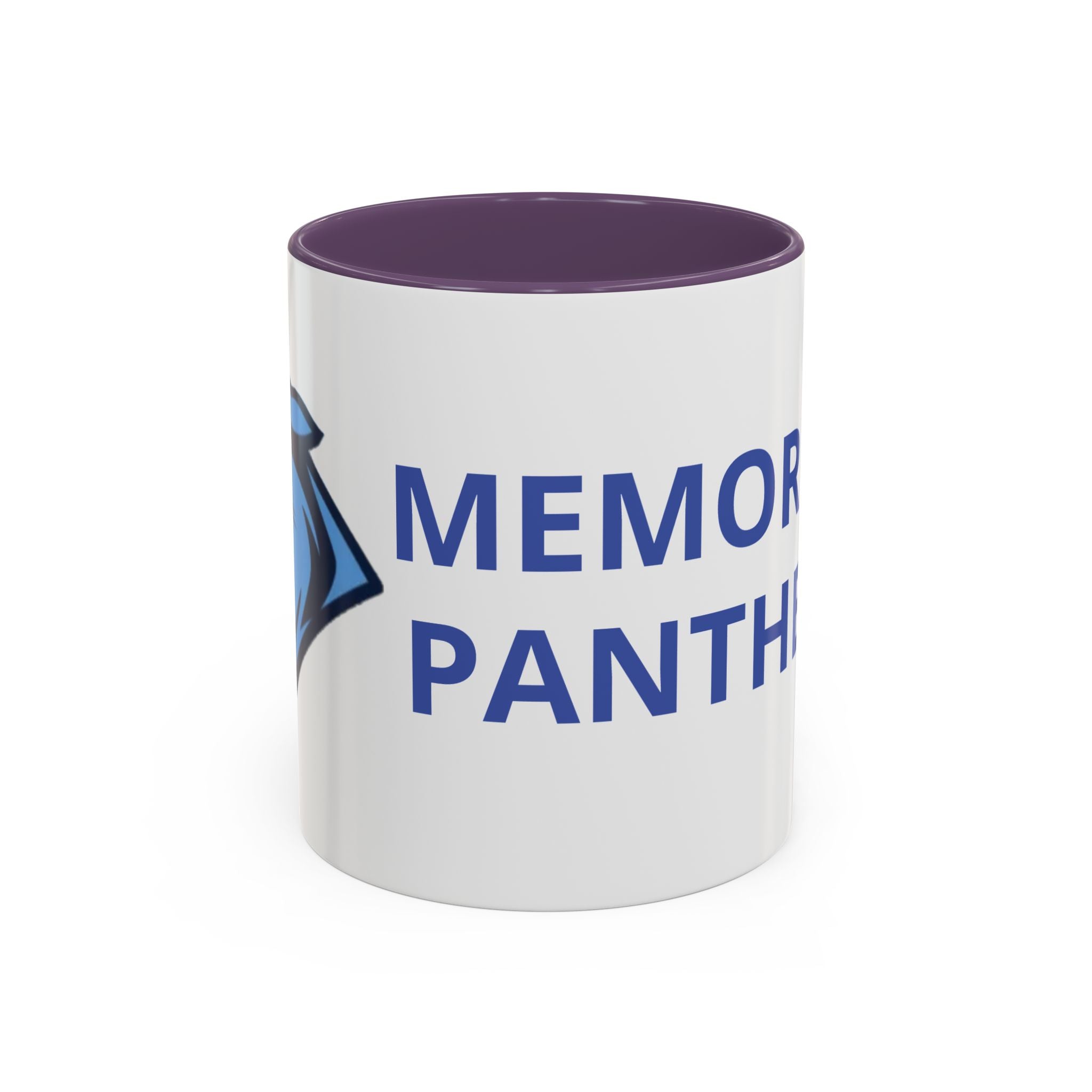 Memorial Panther Coffee Mug — Black Interior & Handle, Minimalist Animal Design (11/15 oz)