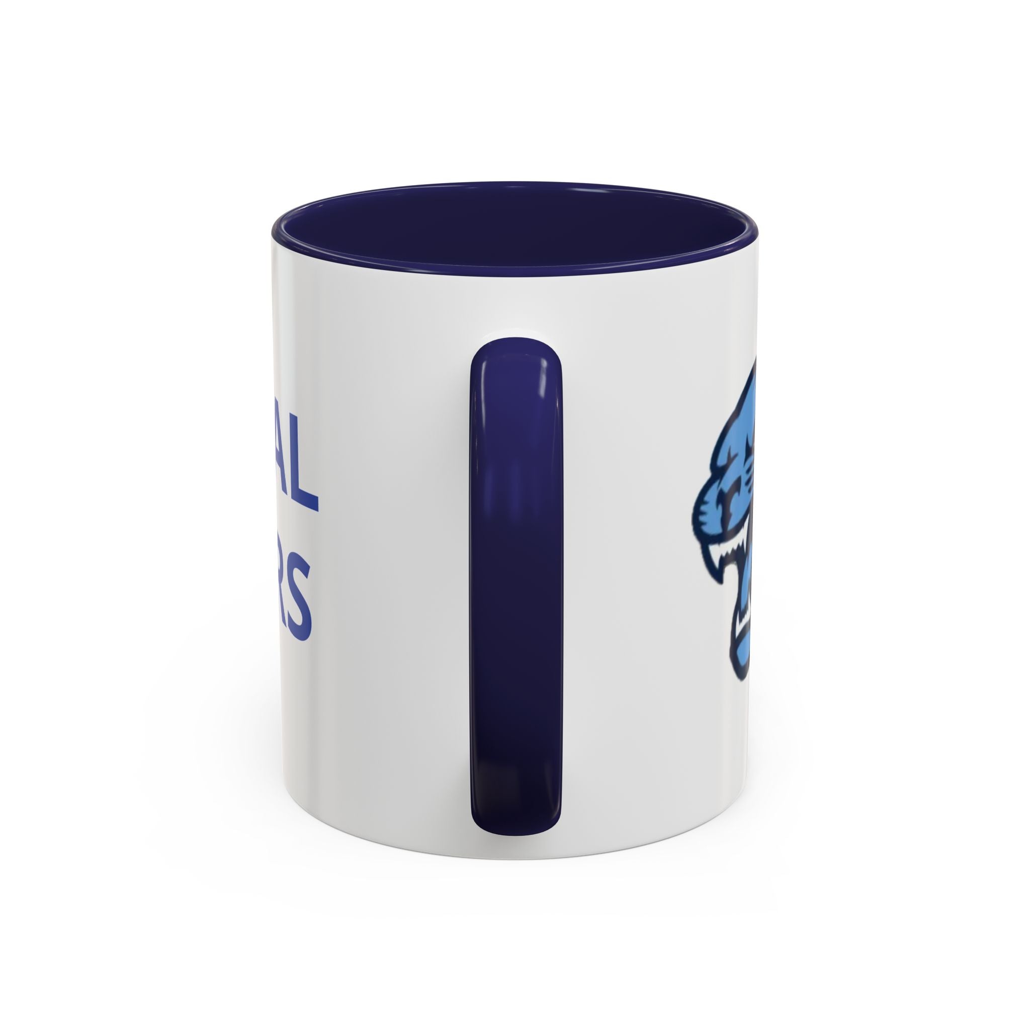 Memorial Panther Coffee Mug — Black Interior & Handle, Minimalist Animal Design (11/15 oz)