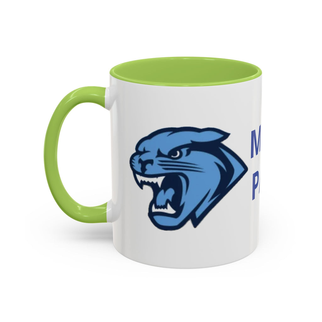 Memorial Panther Coffee Mug — Black Interior & Handle, Minimalist Animal Design (11/15 oz)
