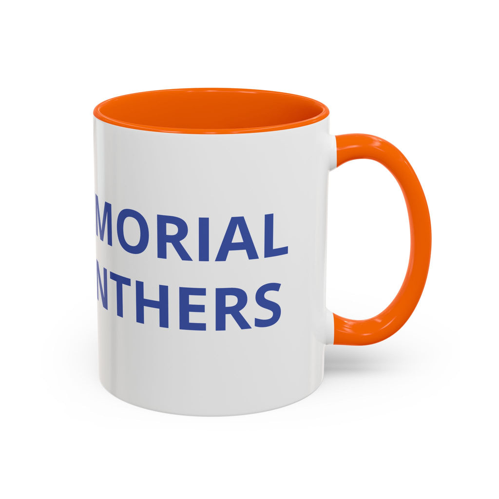 Memorial Panther Coffee Mug — Black Interior & Handle, Minimalist Animal Design (11/15 oz)