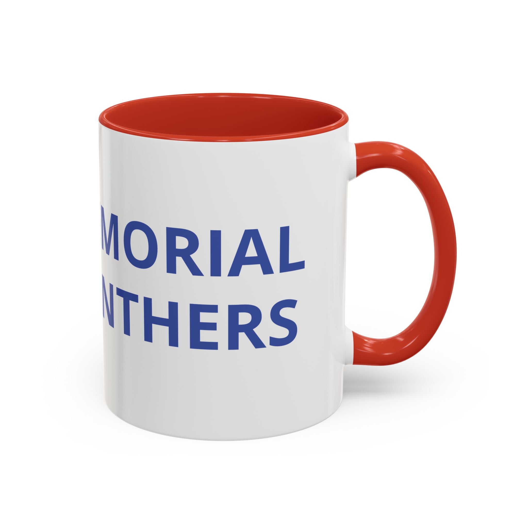 Memorial Panther Coffee Mug — Black Interior & Handle, Minimalist Animal Design (11/15 oz)