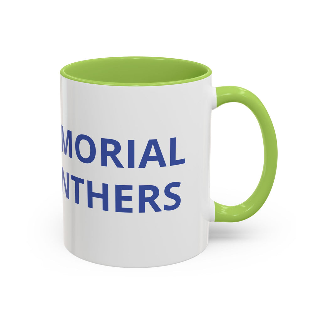 Memorial Panther Coffee Mug — Black Interior & Handle, Minimalist Animal Design (11/15 oz)