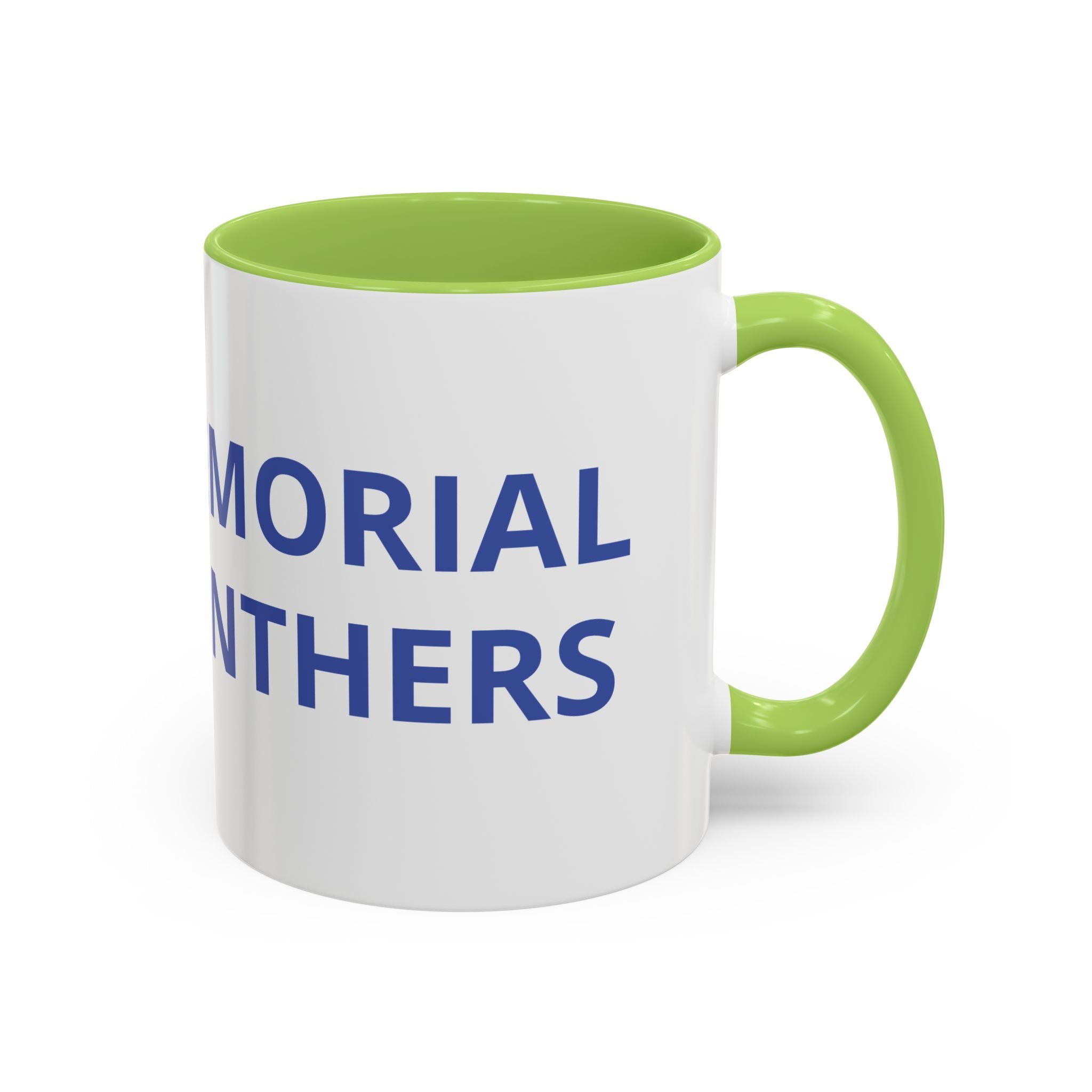 Memorial Panther Coffee Mug — Black Interior & Handle, Minimalist Animal Design (11/15 oz)