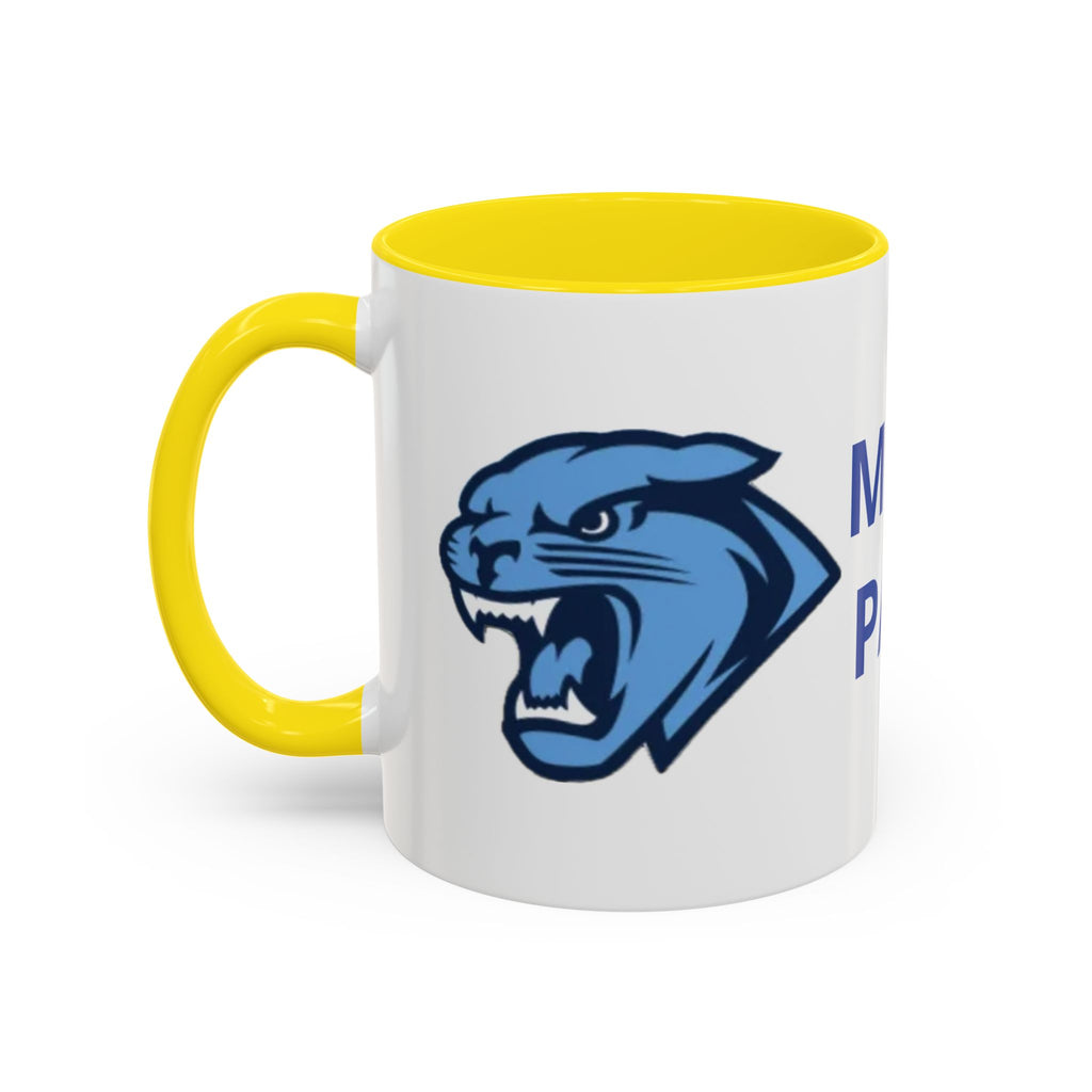 Memorial Panther Coffee Mug — Black Interior & Handle, Minimalist Animal Design (11/15 oz)