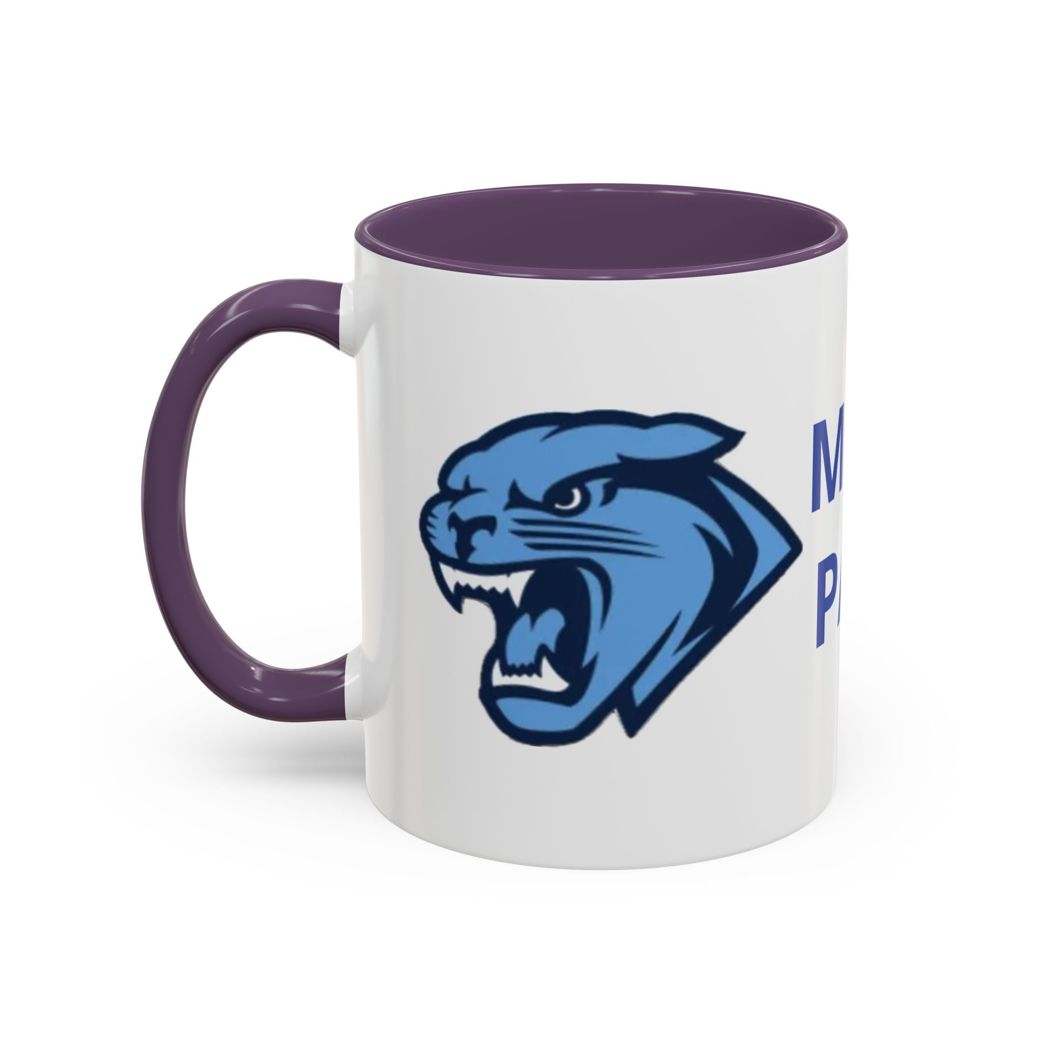 Memorial Panther Coffee Mug — Black Interior & Handle, Minimalist Animal Design (11/15 oz)
