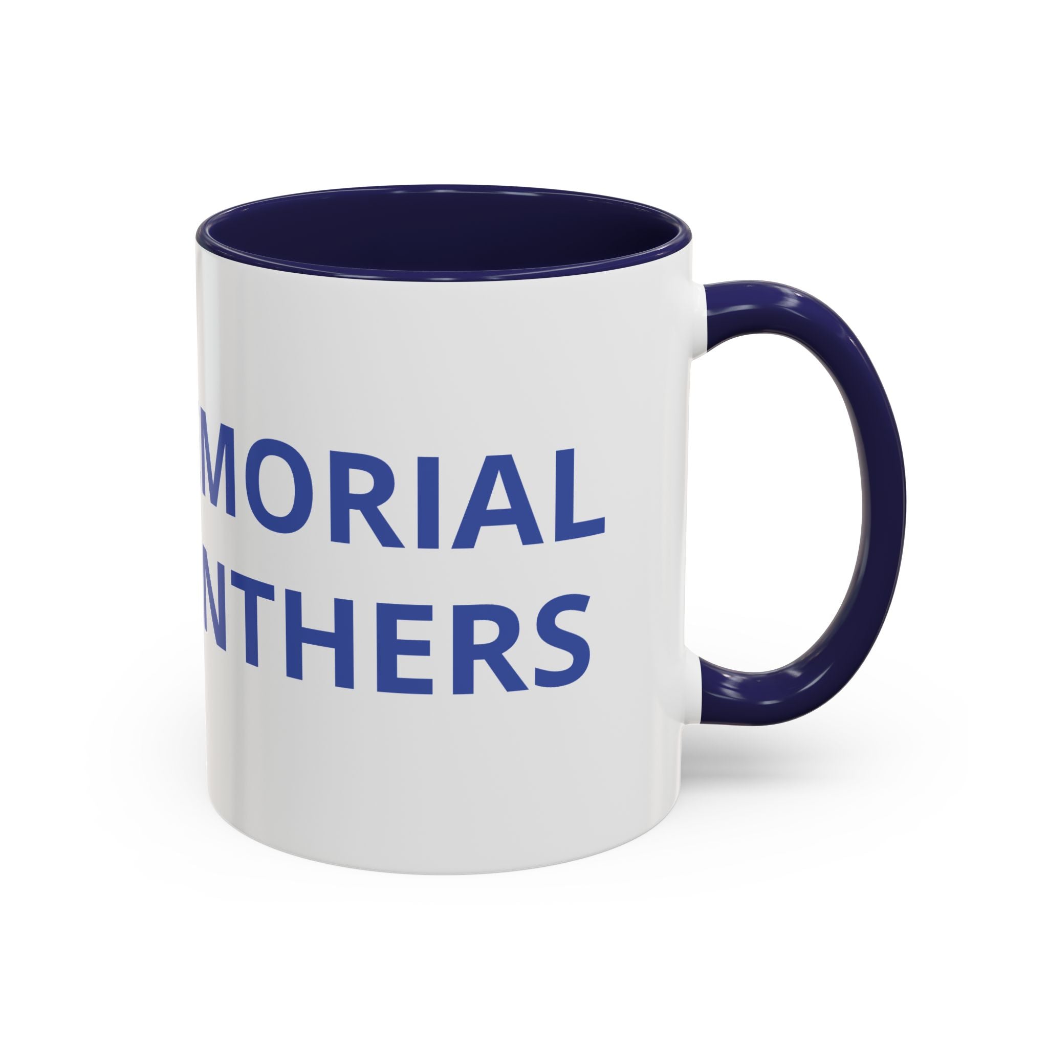 Memorial Panther Coffee Mug — Black Interior & Handle, Minimalist Animal Design (11/15 oz)