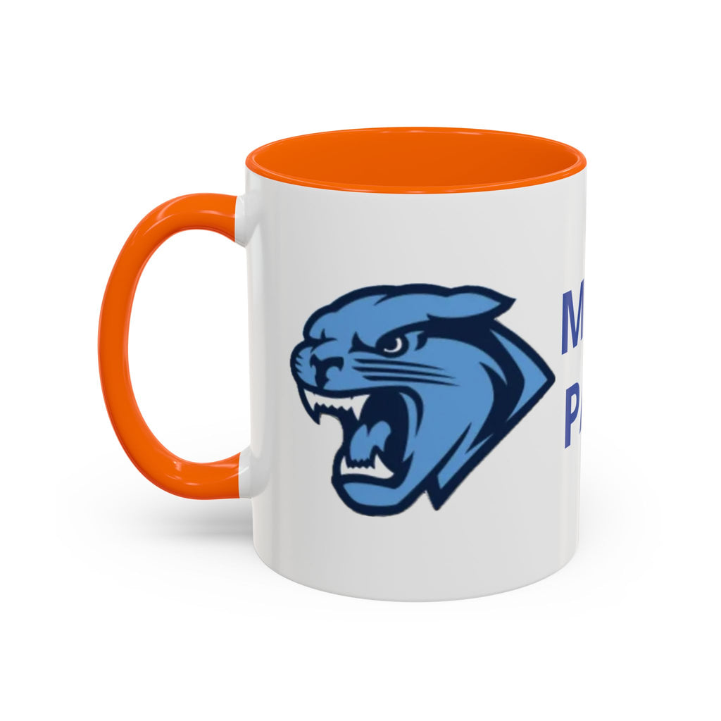 Memorial Panther Coffee Mug — Black Interior & Handle, Minimalist Animal Design (11/15 oz)