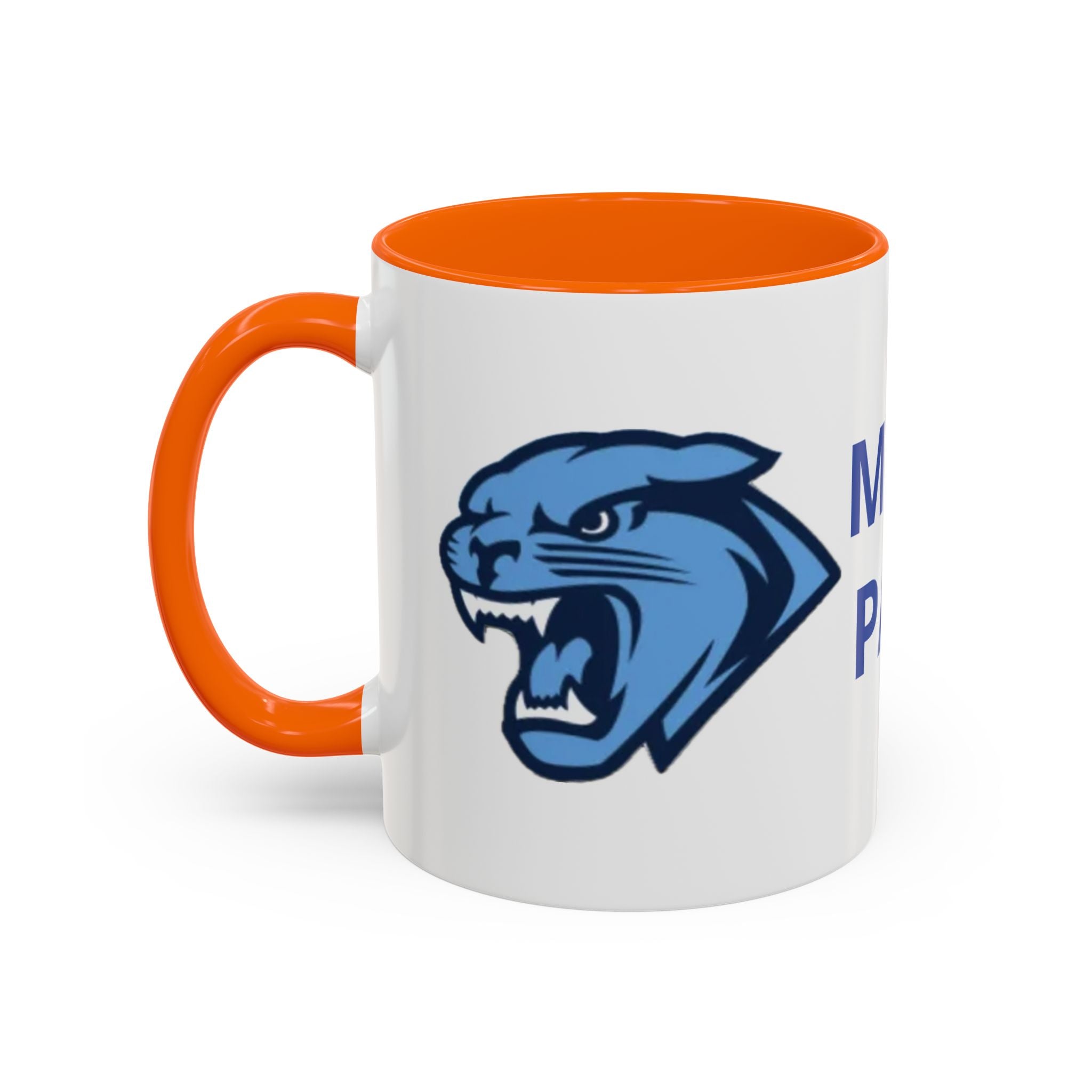 Memorial Panther Coffee Mug — Black Interior & Handle, Minimalist Animal Design (11/15 oz)