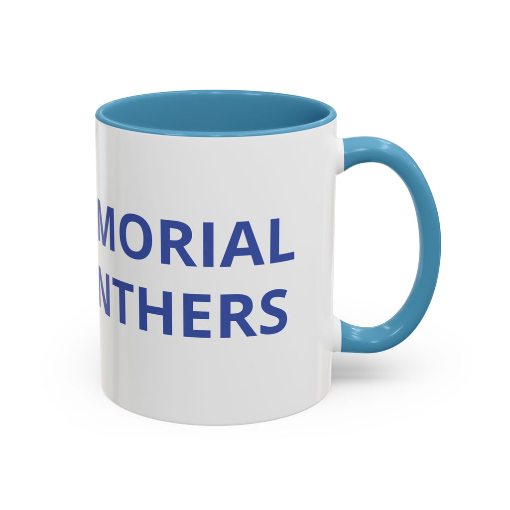 Memorial Panther Coffee Mug — Black Interior & Handle, Minimalist Animal Design (11/15 oz)